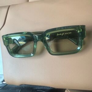 Green Rectangular Sunglasses